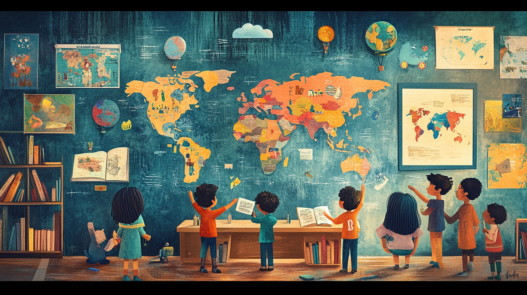 niños con una visión del mundo