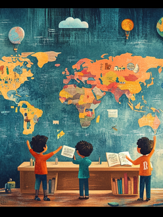 niños con una visión del mundo